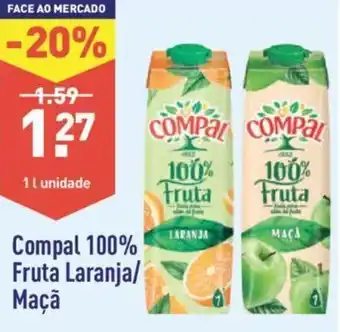 ALDI Compal 100% Fruta Laranja / Maçã 1L promoção