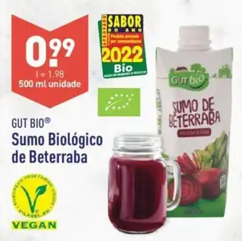 ALDI Gut Bio Sumo Biológico de Beterraba 500ml promoção