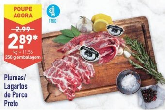 ALDI Plumas / Lagartos de Porco Preto 250g promoção