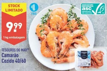 ALDI Tesouros Do Mar Camarão Cozido 40/60 1kg promoção