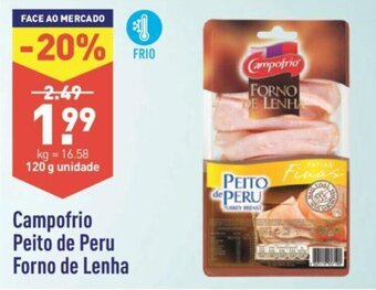 ALDI Campofrio Peito de Peru Forno de Lenha 120g promoção