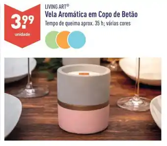 Living Art Vela Aromática em Copo de Betão