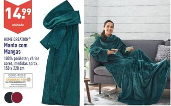 ALDI Home Creation Manta com Mangas 150 x 220cm promoção