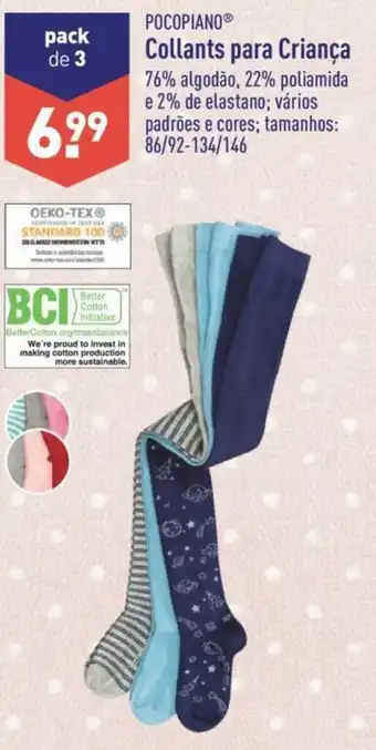 ALDI Pocopiano Collants para Criança 86 / 92 - 134 / 146 promoção