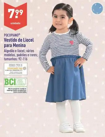 ALDI Pocopiano Vestido de Liocel para Menina 92 / 116 promoção