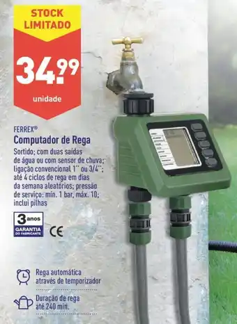 ALDI Ferrex Computador de Rega promoção