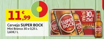 Auchan Cerveja super bock:mini 30x0.25l promoção