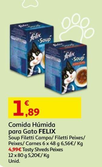 Auchan Comida húmida gato felix promoção