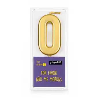 Pingo Doce Vela formato 0 dourada pingo doce promoção