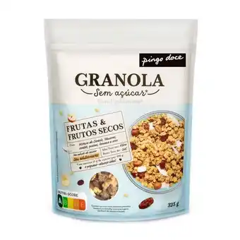 Pingo Doce Granola de fruta e frutos secos sem açúcar pingo doce promoção
