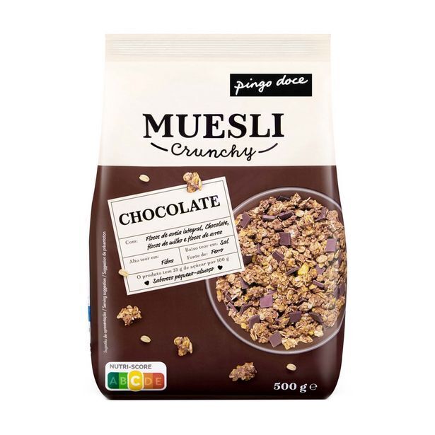 Promoção Muesli chocolate crunchy pingo doce em Pingo Doce