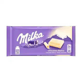 Pingo Doce Tablete de chocolate branco milka promoção