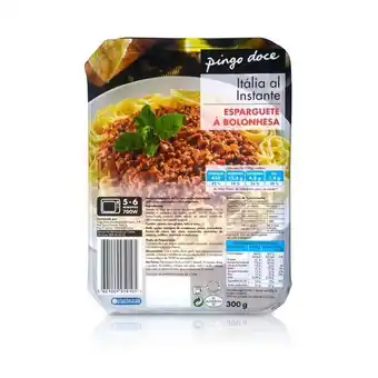 Pingo Doce Esparguete à bolonhesa congelada pingo doce promoção