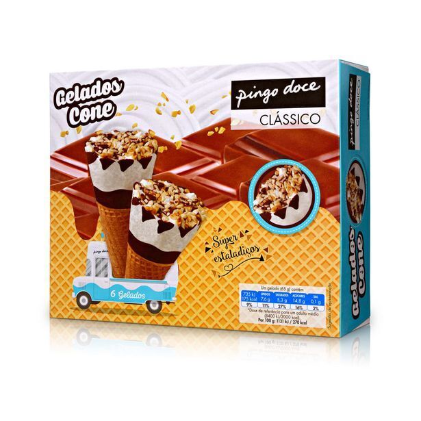Promoção Gelado cones clássico pingo doce em Pingo Doce