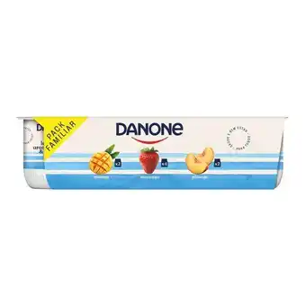 Pingo Doce Iogurte aroma de morango, pêssego e manga danone - pack 8 promoção