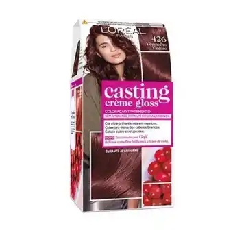 Pingo Doce Coloração semi permanente vermelho violino 426 creme gloss casting promoção