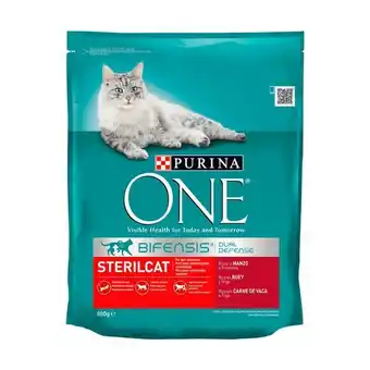 Pingo Doce Ração seca para gato esterilizado sabor vaca bifensis purina one promoção
