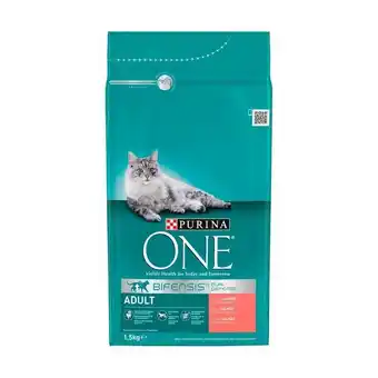 Pingo Doce Ração seca para gato adulto sabor salmão bifensis purina one promoção