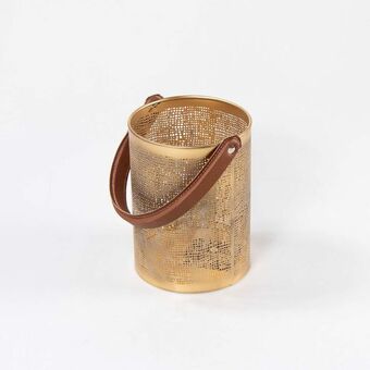 Lanterna de metal com pega 20x15cm