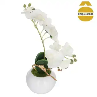 Hôma Vaso de cerâmica com orquídea 25cm promoção