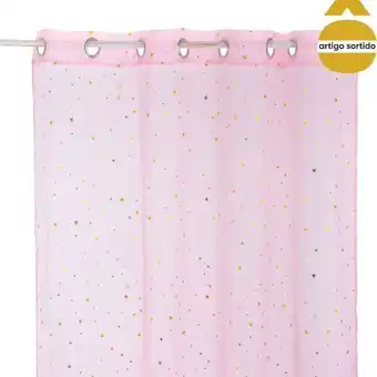 Hôma Cortina com estrelas douradas 140x250cm promoção