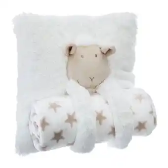 Hôma Almofada com manta ovelha branco promoção