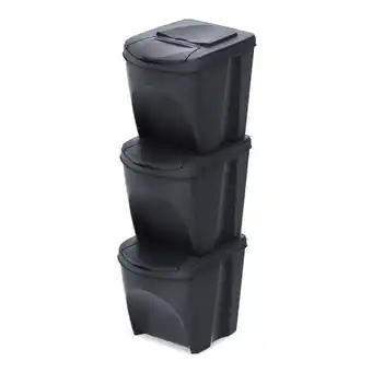 Hôma Conjunto 3 ecopontos preto 25l promoção