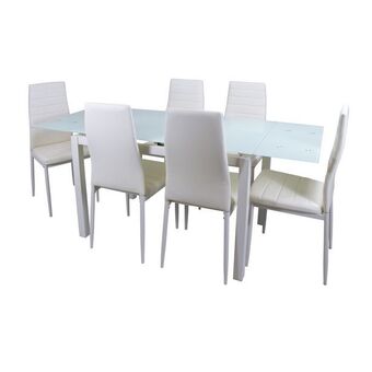 Hôma Conjunto mesa extensível com 6 cadeiras promoção