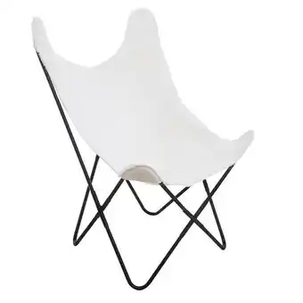 Hôma Cadeirão branco com pernas em metal promoção