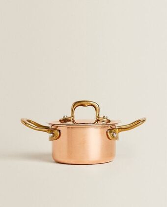 ZARA HOME Panela pequena de cobre e latão promoção