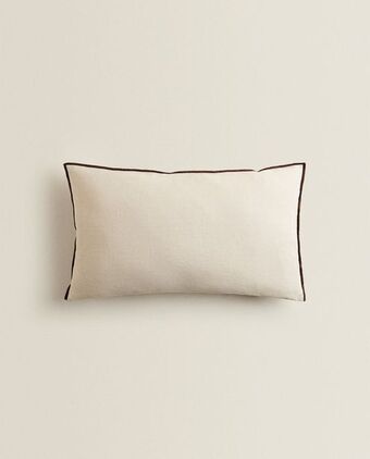 ZARA HOME Capa de almofada com borda em contraste promoção