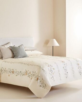 ZARA HOME Capa de edredão estampado de flores botânicas promoção