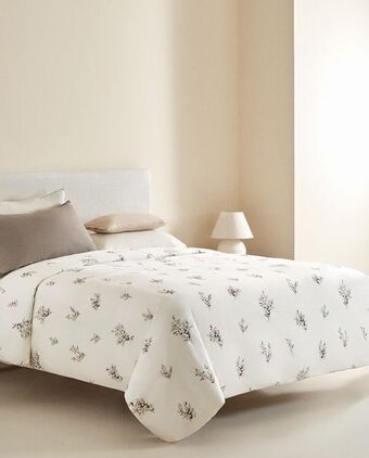 ZARA HOME Capa de edredão estampado minibouquet promoção
