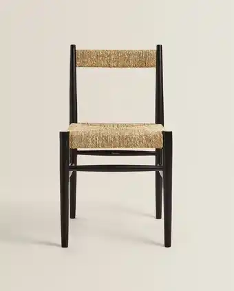 ZARA HOME Cadeira madeira de manga entrançada promoção