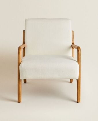 ZARA HOME Poltrona infantil madeira e linho promoção