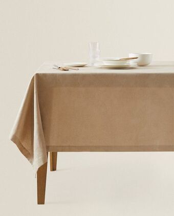 ZARA HOME Toalha de mesa jacquard flores promoção