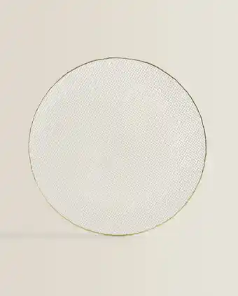 ZARA HOME Prato marcador fio dourado relevo promoção