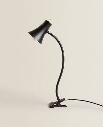 ZARA HOME Candeeiro flexível preto com pinça promoção
