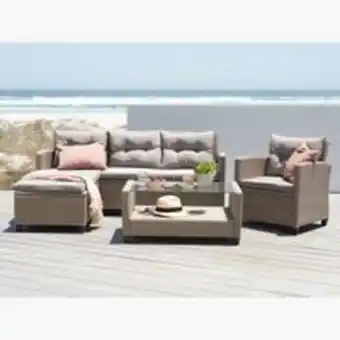 Lounge set mora 4 lug c/chaise naturalpoupe 28%