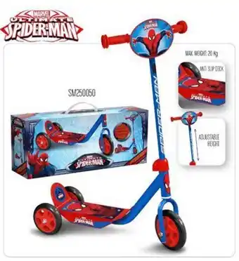 Trotinete spider-man 3 rodas
