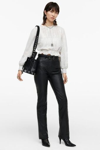 ZARA Calças em pele limited edition promoção