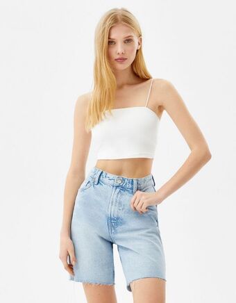 Bershka Crop top com alças promoção