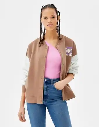 Bershka Blusão bomber botões promoção