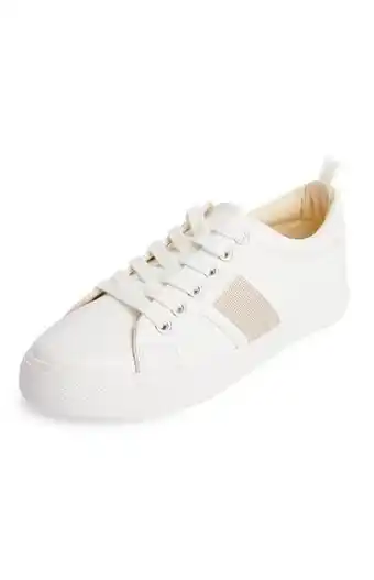 Primark Ténis cano baixo risca lateral branco promoção