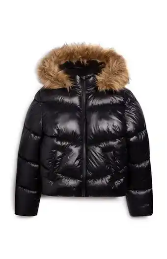 Primark Casaco acolchoado brilhante rapariga preto promoção