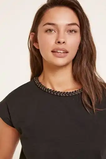 Springfield T-shirt com gola trançada promoção