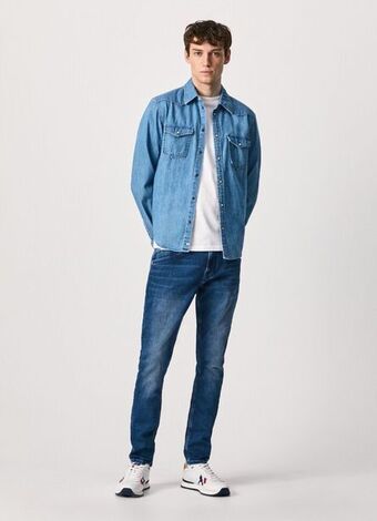 Pepe Jeans Track regular fit regular waist jeans promoção