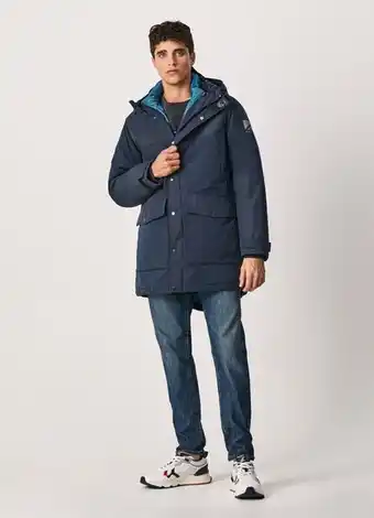 Parka em canvas com fishtail locke