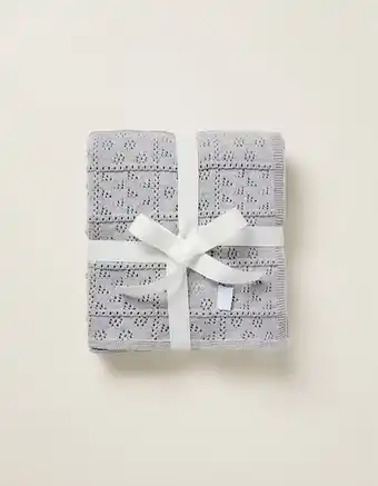 Manta tricotada estruturada 75x90cm zy baby grey/melange