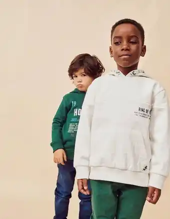 Zippy Sweat com capuz para menino 'ring of fire', branco promoção